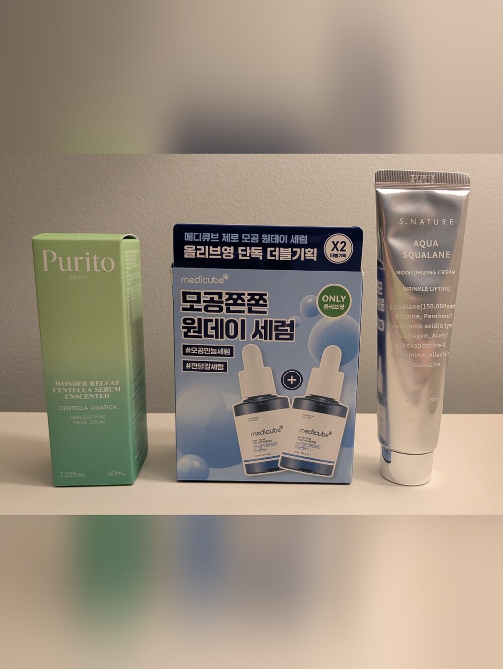 Korean Skincare Bundle Medicube, S.Nature, and Purito NIB